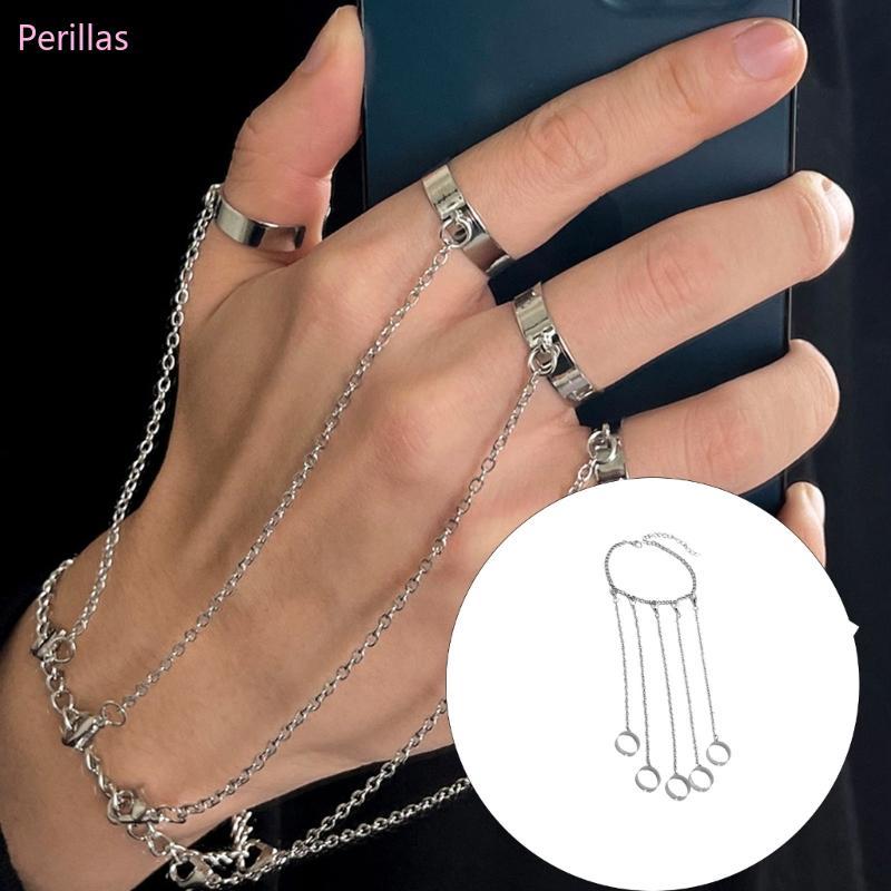 Pulseira Perillas Punk Chain Borlas E Presentes Joias Manuais Halloween Da Salva