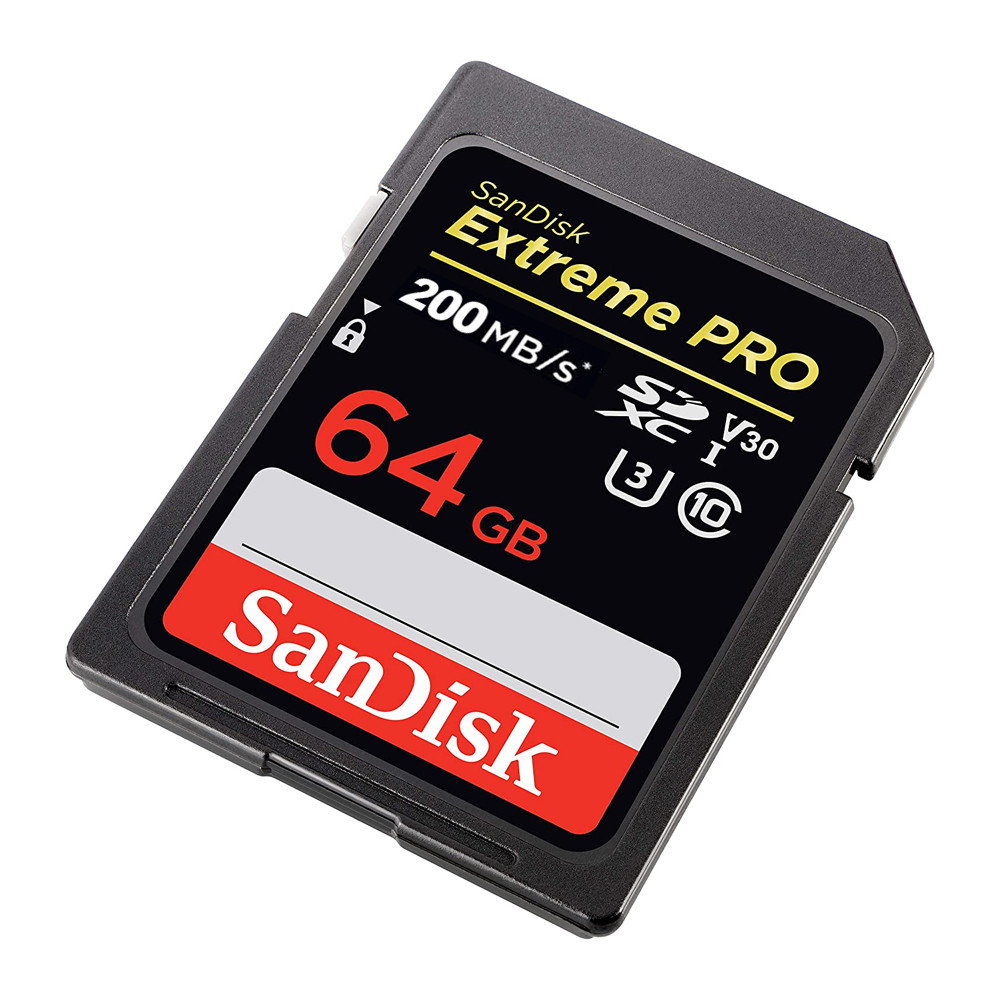Cartão SDXC 64GB Extreme PRO C10 U3 V30 UHS-I 4K UHD Para Câmeras Filmadoras Drones Notebook Desktop Computador
