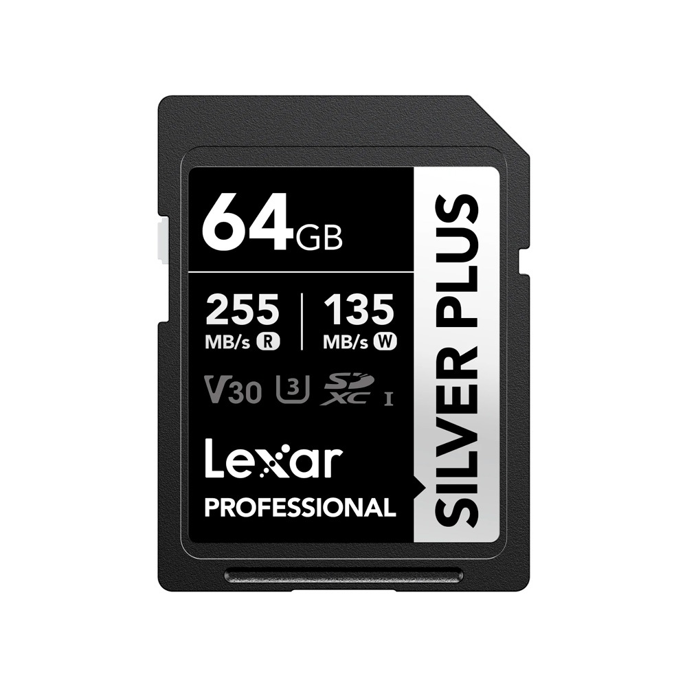 Cartão Lexar Profissional SILVER PLUS 64GB SDXC UHS-I-LSDSIPL064G-BNNNG