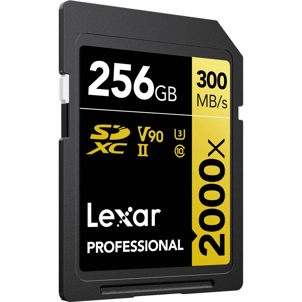 Cartão SDXC 256Gb Lexar Gold 2000x 8K 300Mb/s UHS-II V90 U3 Classe 10