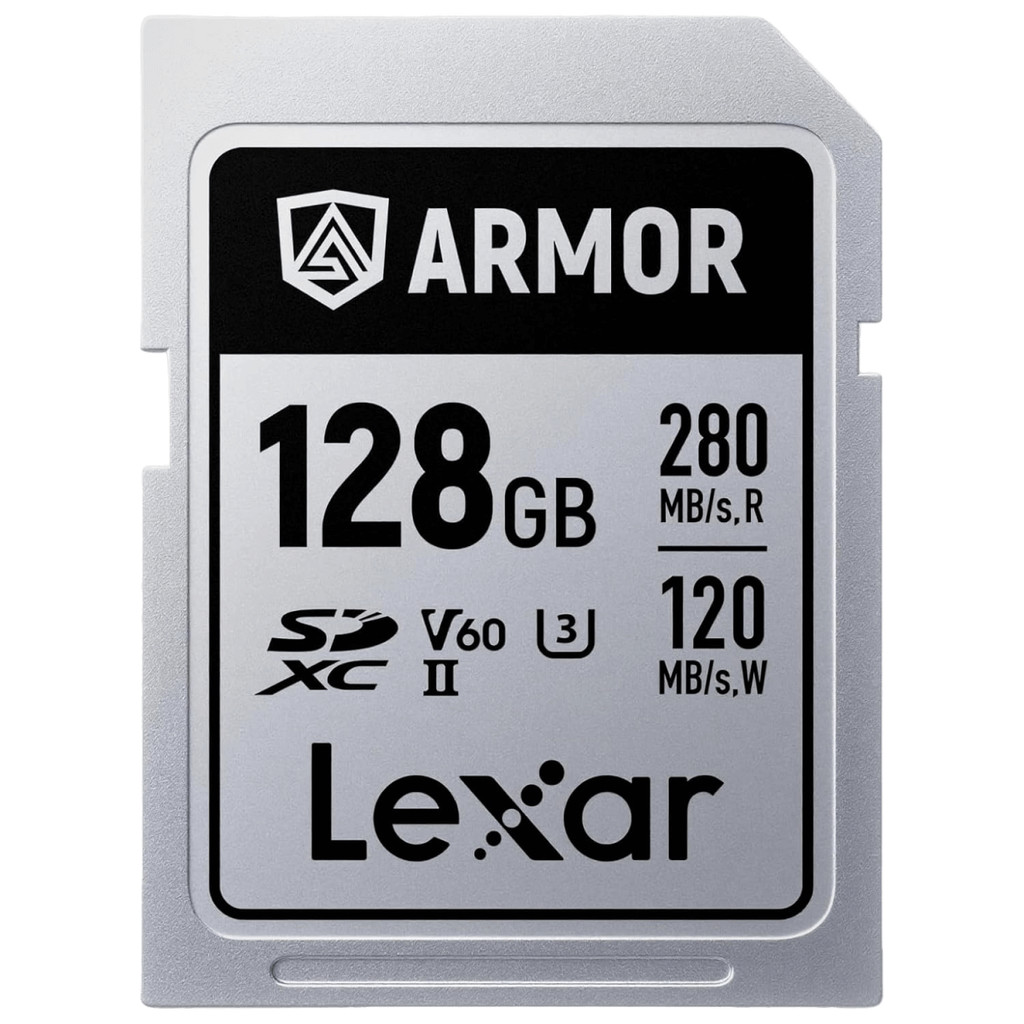 Cartão SDXC 128Gb Lexar ARMOR Silver Pro 280Mb/S UHS-II V60 U3 IP68