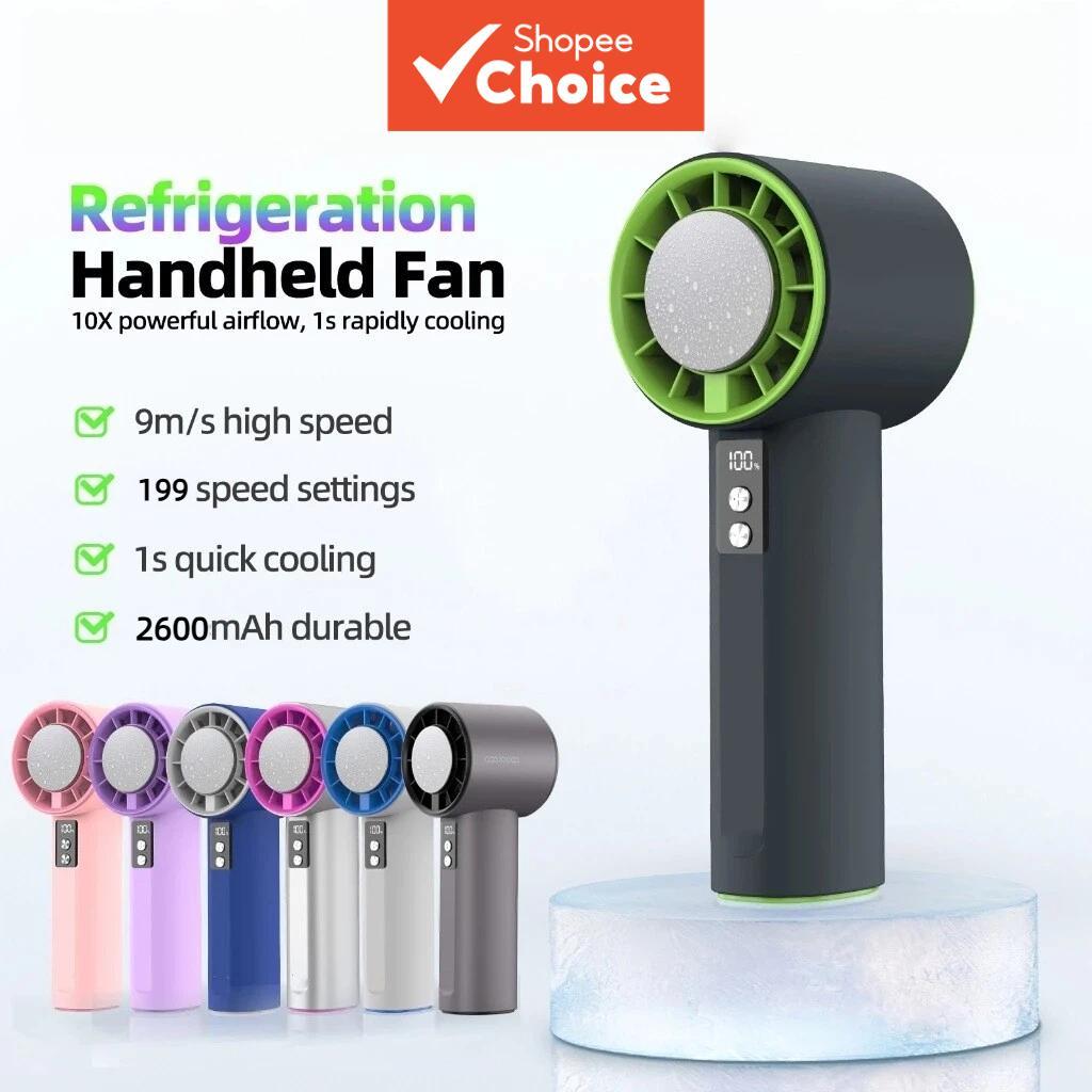 Ventilador Portátil Mini Recarregável 2600 mAh Turbo Jato Elétrico Vento Forte Refrigerador De Ar