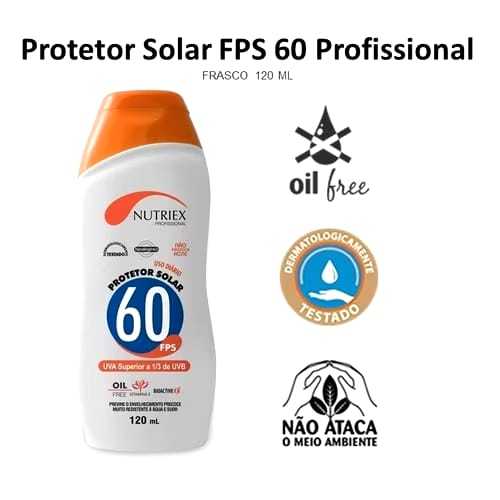 PROTETOR SOLAR 60FPS USO DIÁRIO NUTRIEX PROFISSIONAL