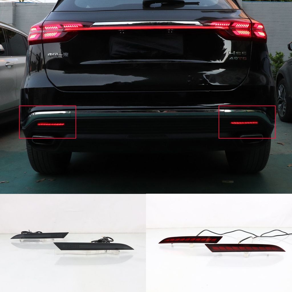 Para Hongqi HS5 2019-2022 LED Luz De-Choque Traseiro