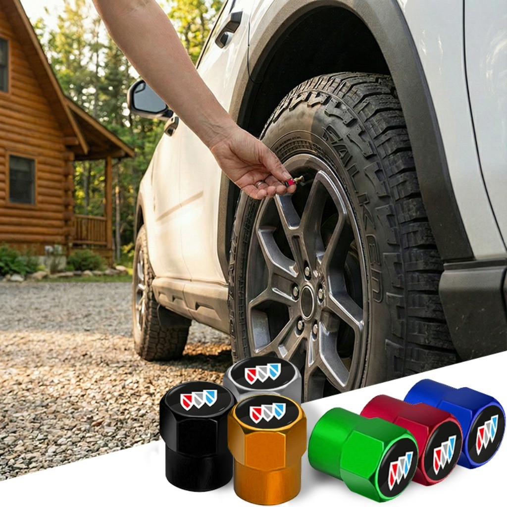 Kit com 4 Antivazamento Bico de Válvula Universal Tampa de Válvula Acessórios Automotivos For Buick Regal Encore Envisio