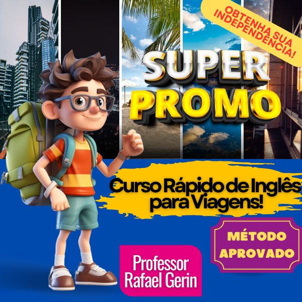 Curso RÁPIDO de Inglês para Viagens e Turismo (Com Vídeo Aula - NÃO PRECISA CONHECIMENTO PRÉVIO) - São 14 Vídeo Aulas inclusas(2h30 de Vídeo) **Receba Grátis E-BOOK DESMISTIFICANDO O VERBO 