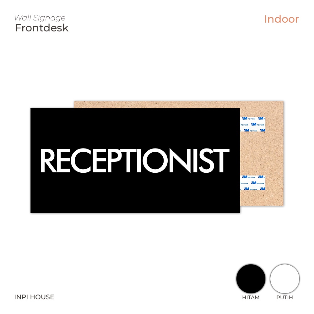 INPI HOUSE Signage Receptor-Sinalização De Mesa-Preto , Branco-Interior