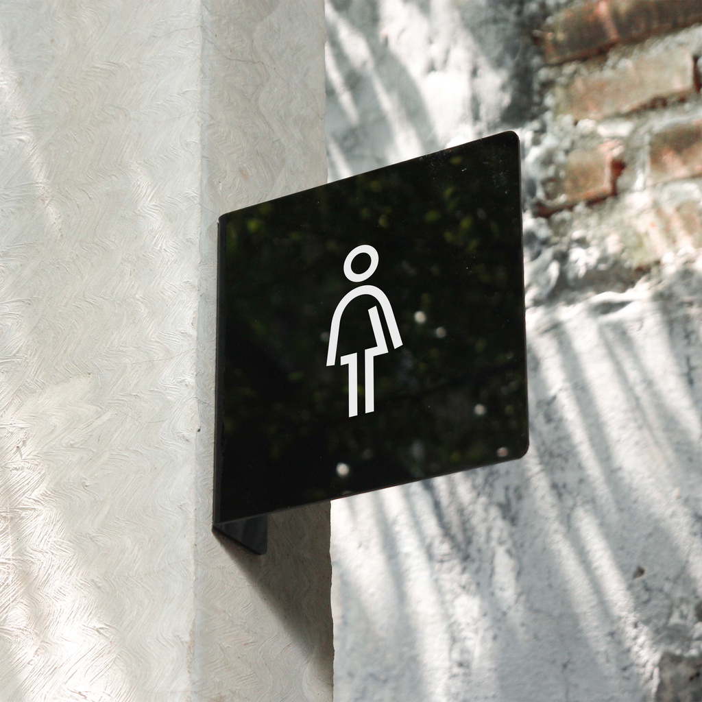 INPI HOUSE Signage Banheiro Feminino-Placa Higiênica Feminina De Parede-Acrílico 15x15cm