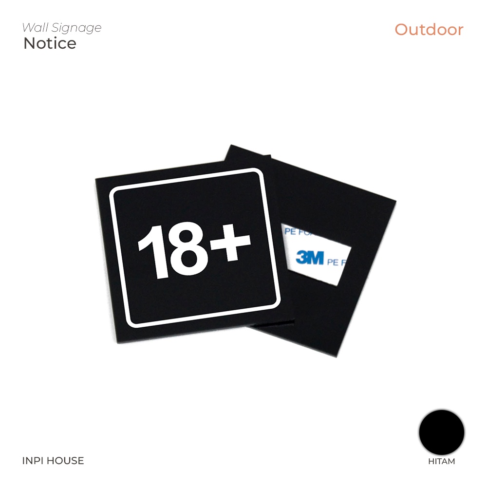 INPI HOUSE Signage Somente Adulto-Quadro De Sinalização De Ícones Com Mais De 18 Anos-Acrílico