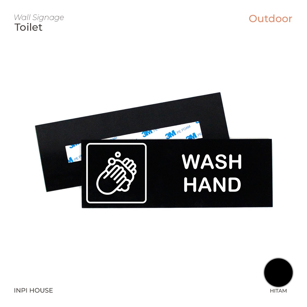INPI HOUSE Signage Wash Hand-Sinal De Logotipo Para Lavagem Das Mãos-Acrílico