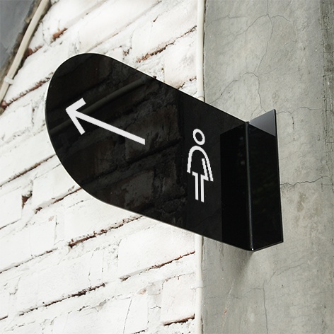 INPI HOUSE Signage Banheiro Feminino-Placa De Sinalização De Direção De Acrílico
