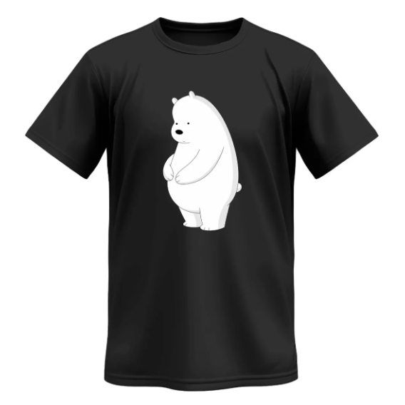 Camiseta Masculina Com Estampa Urso Polar Tecido Premium 100% Algodão