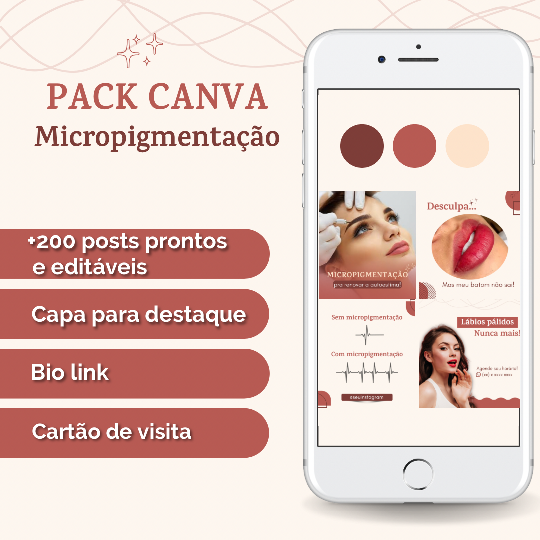 Pack Canva Micropigmentação