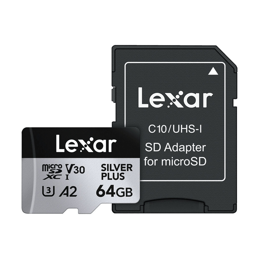 Cartão de Memória Lexar Silver Plus 64GB microSDXC 205MB/s