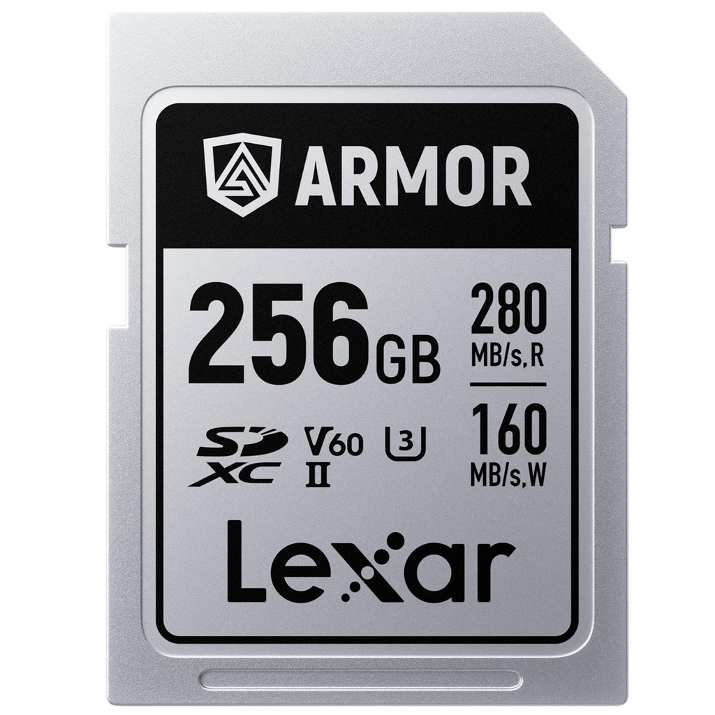 Cartão SDXC 256Gb Lexar ARMOR Silver Pro 280Mb/S UHS-II V60 U3 IP68