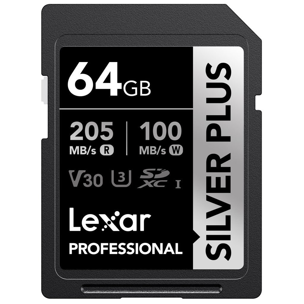 Cartão de Memória Lexar Professional SILVER PLUS SDXC UHS-I Card 64GB