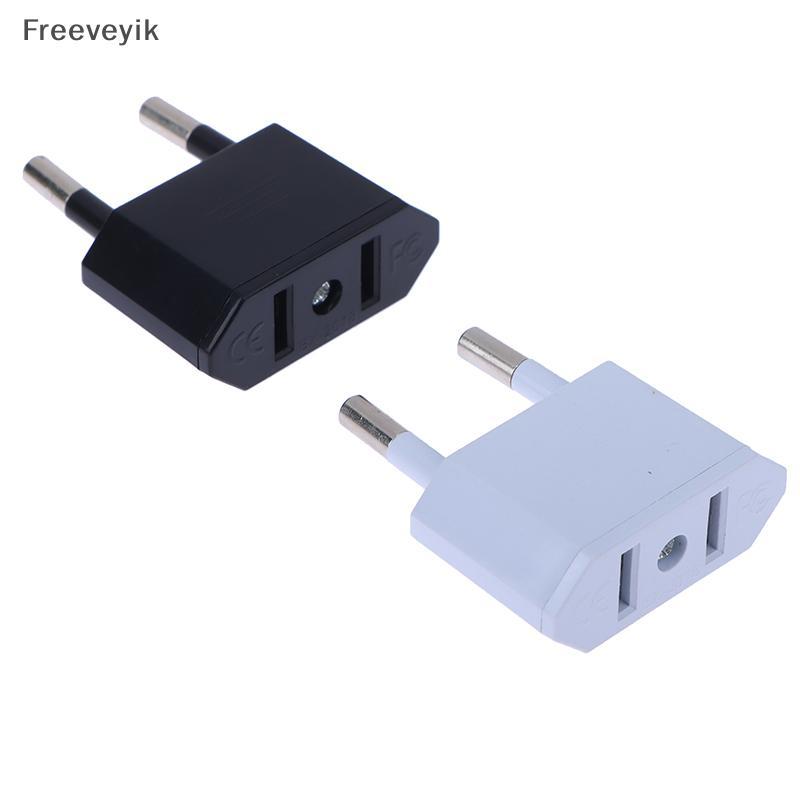 [Fre] 2 Unidades Adaptador Ue Conversor De Viagem American China Eua Para Plug Euro Elétrico AC Electric Soet COD