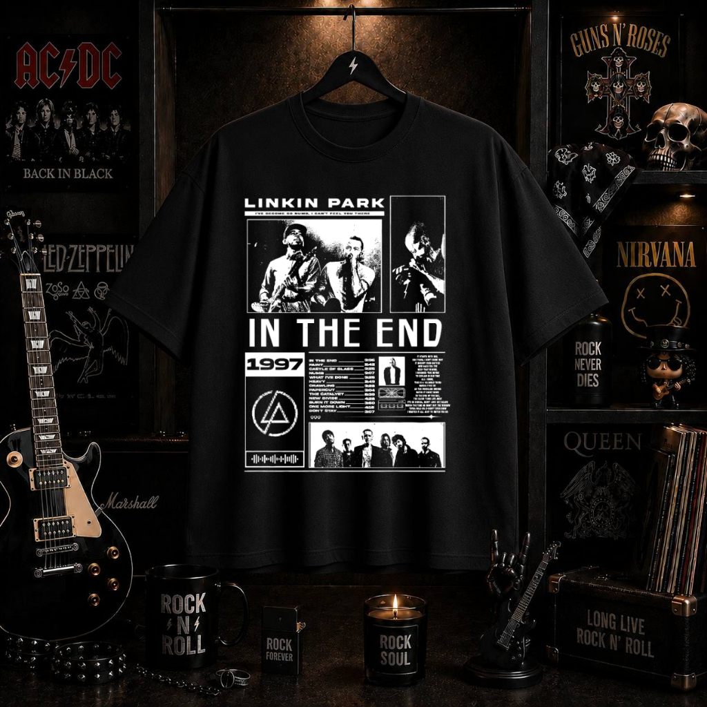 Camiseta Plus Size Linkin Park Rock Banda Premium 100% Algodão Estampa Full