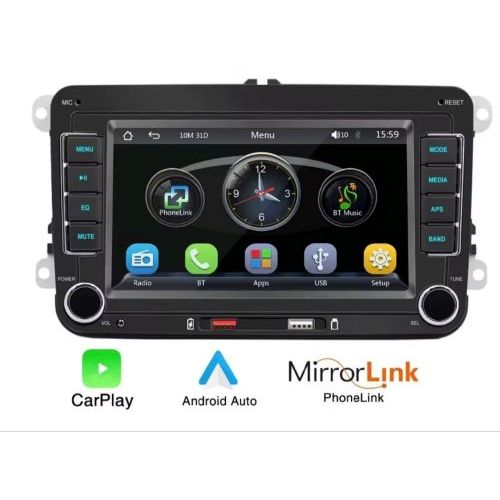 Central Multimidia VW,Mp5 Carplay e Android Auto + Camera de ré,Jetta,Tiguan,Passat,Saveiro,Voyage,Fox,Gol,Amarok