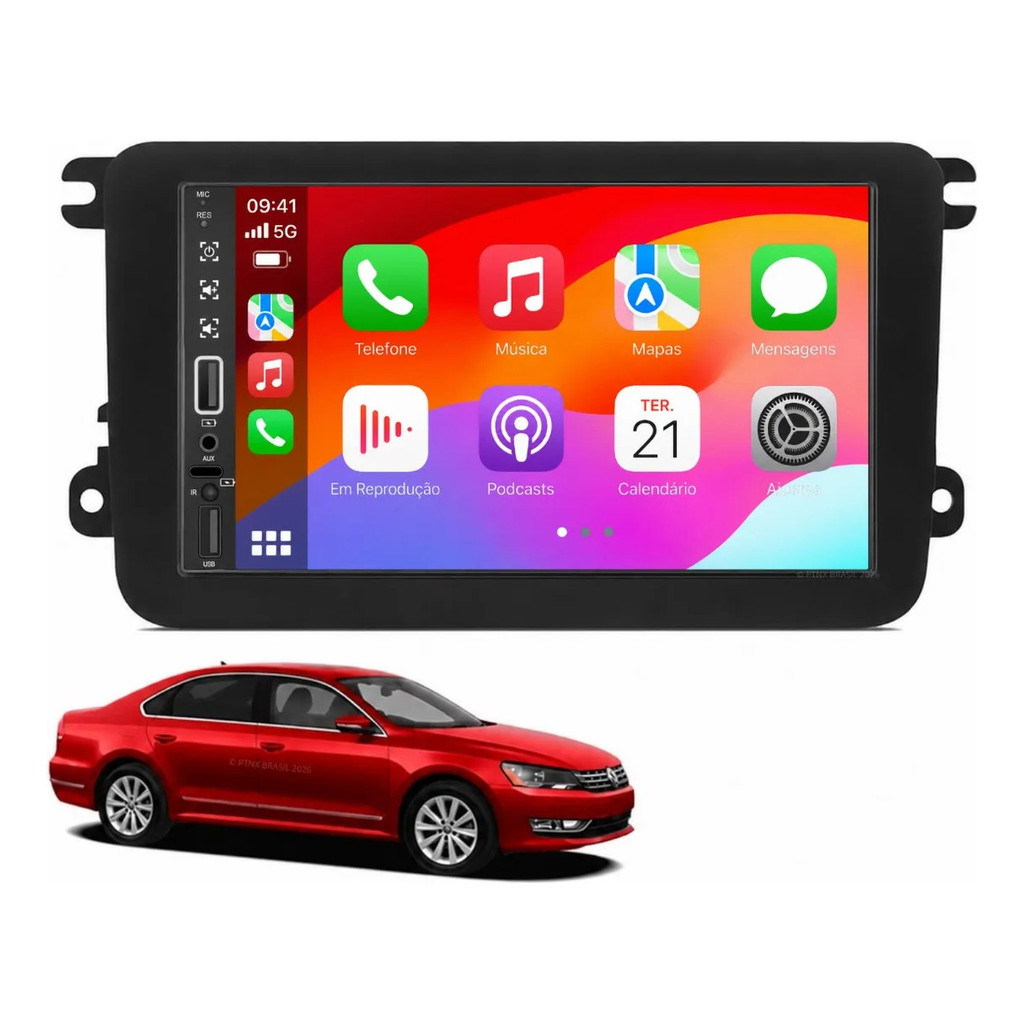 Central Multimídia Volkswagen Passat 2011 À 2015 Pro Max Android Auto Apple CarPlay Sem Fio