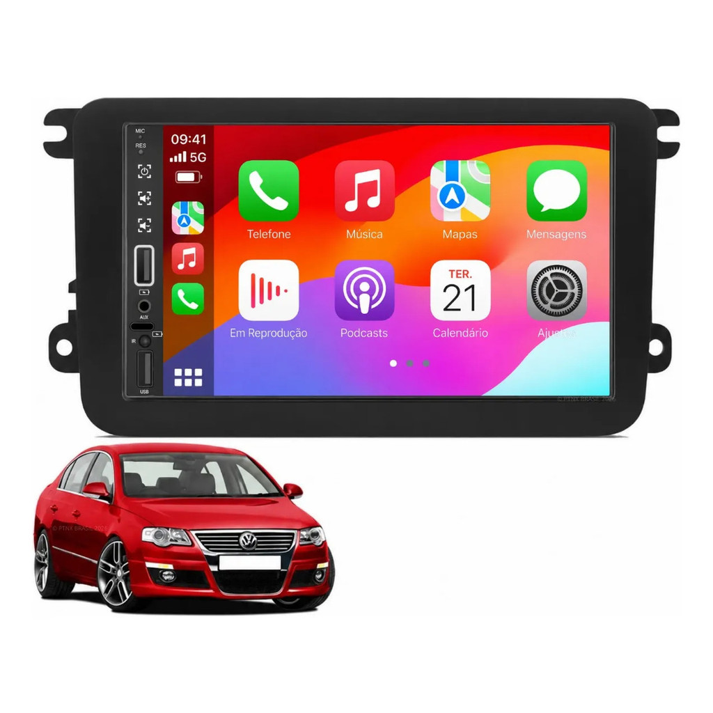 Central Multimídia Volkswagen Passat 2006 À 2010 Pro Max Android Auto Apple CarPlay Sem Fio
