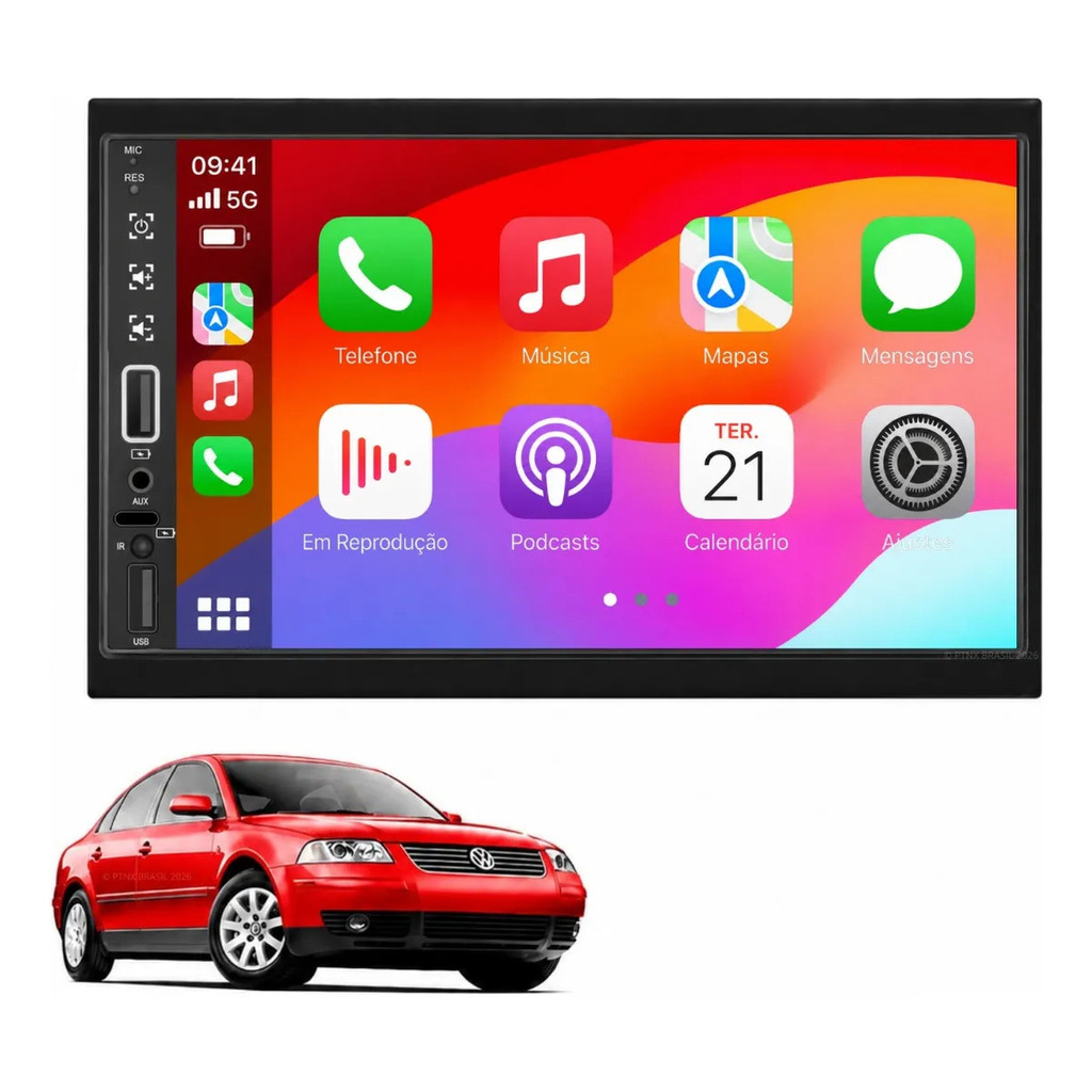 Central Multimídia Volkswagen Passat 2002 À 2005 Pro Max Android Auto Apple CarPlay Sem Fio
