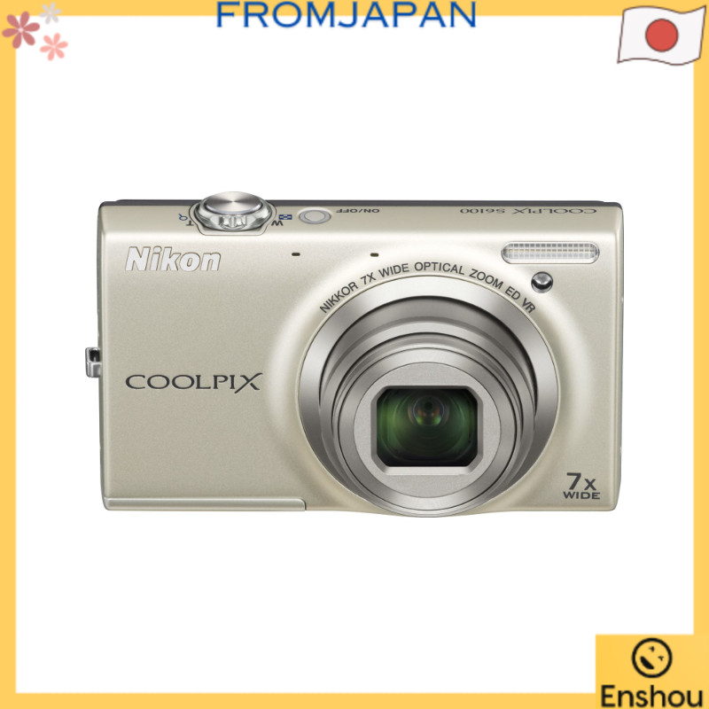 [USED]Do Japão [Usado] Câmera Digital Nikon COOLPIX S6100 Champanhe Prata S6100SL