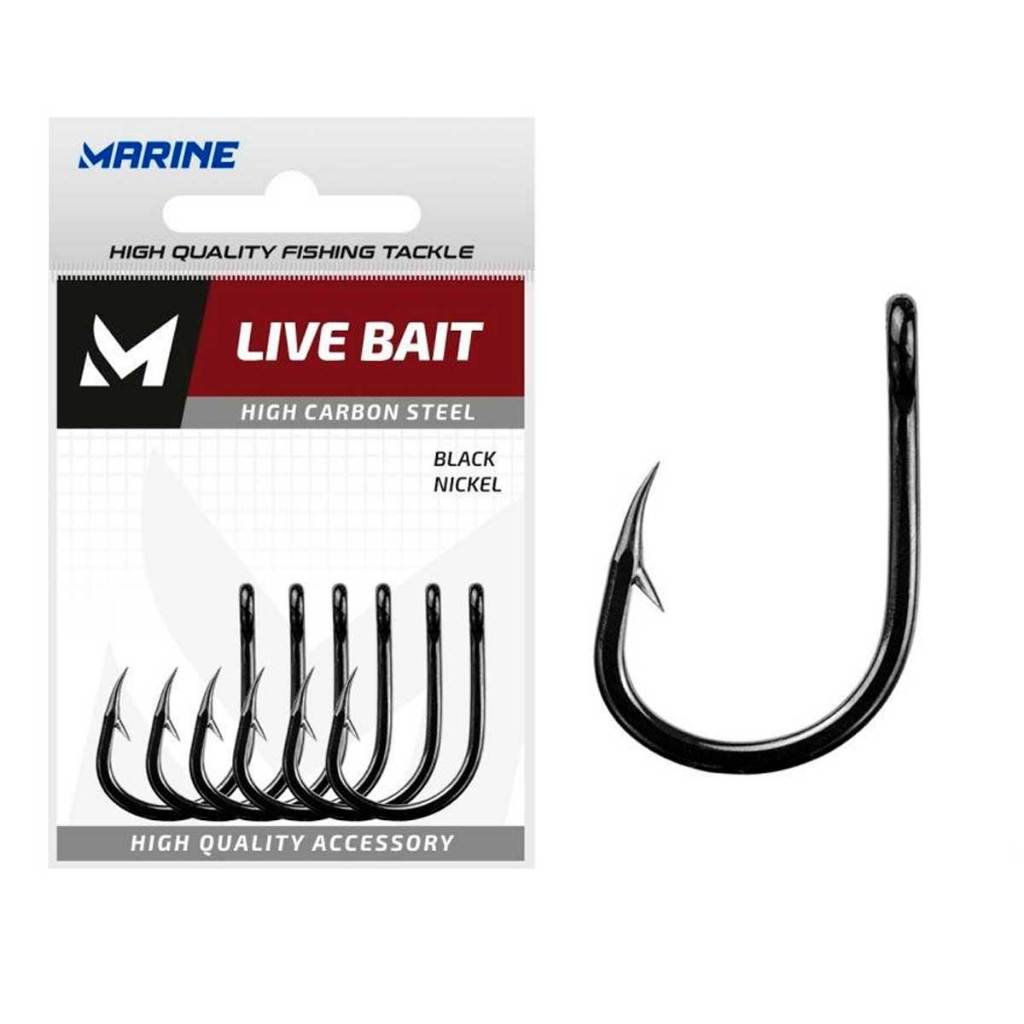 Anzol Live Bait Carbon Steel Marine Sports Anzol Resistente