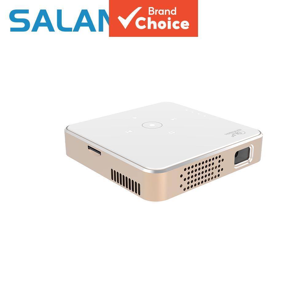 Projetor Portátil Mini SALANGE P30 Ultra HD 1080P DLP Recarregável / Para Cinema em Casa e Viagens