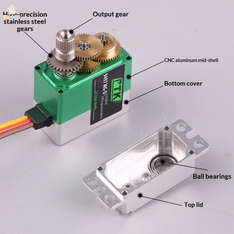 LOF 1 Conjunto PTK 9495 MGD Metal Gear Digital Servo Alto Para RC Helicóptero Planador Carro Avião Robô DIY
