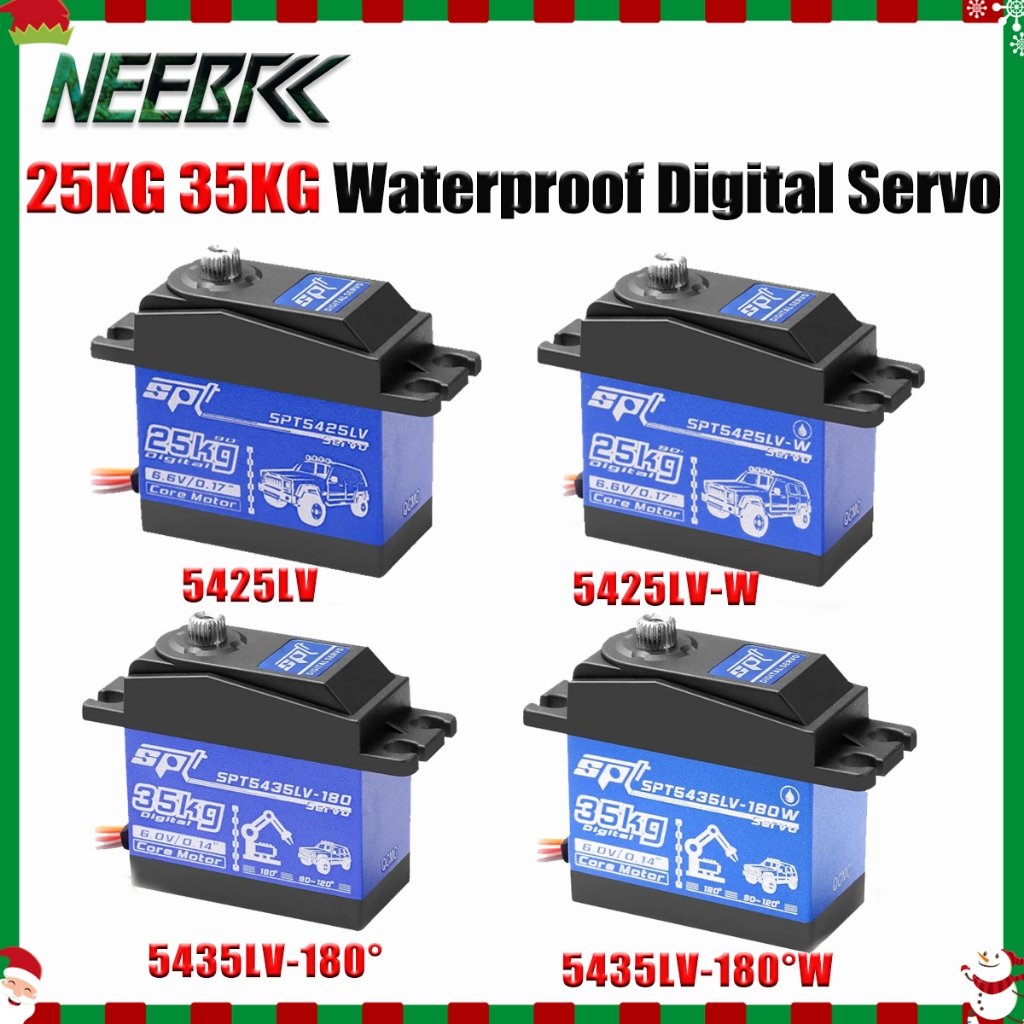 SPT 25KG 35KG Metal Gear Digital RC Servo Grande Torque 180 ° 360 De Motor À Prova D'água Para Robô De Deriva SCX10 TRX4