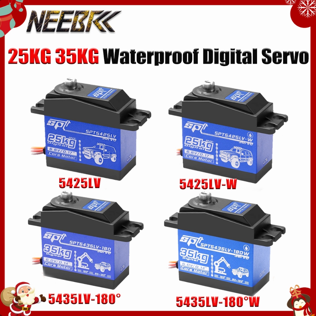 SPT 25KG 35KG Metal Gear Digital RC Servo Grande Torque 180 ° 360 De Motor À Prova D'água Para Robô De Deriva SCX10 TRX4