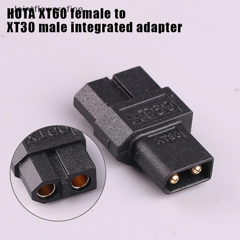 JTFF 1/2 Unidades HOTA XT60 Fêmea Para XT30 Macho Adaptador Aeronaves RC Bateria Conector Peças Sobressalentes FI