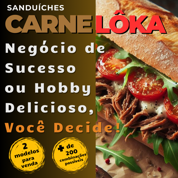 Sanduíche de Carne Louca! + de 200 combinações possíveis