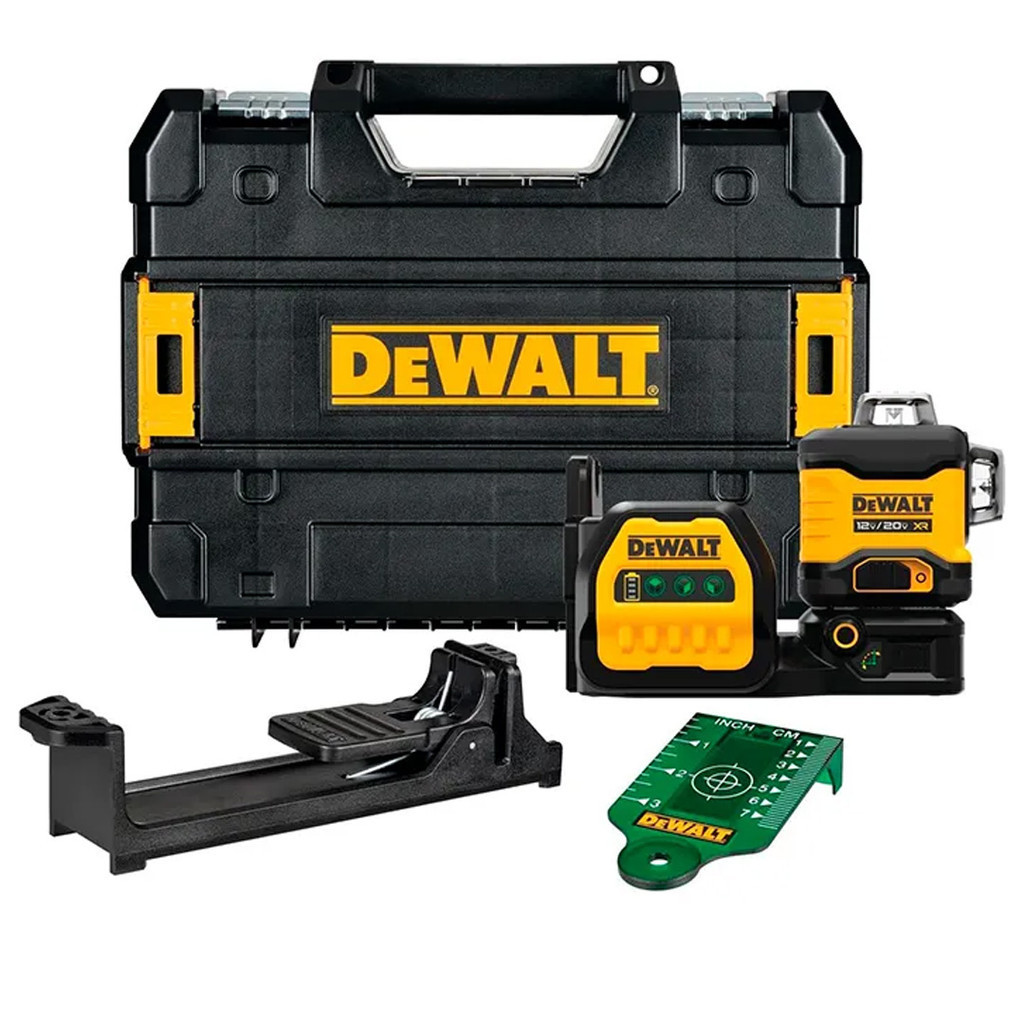 Nivel A Laser Bateria 12/20v 70 Mts Verde Dewalt 360º Dcle34030gb