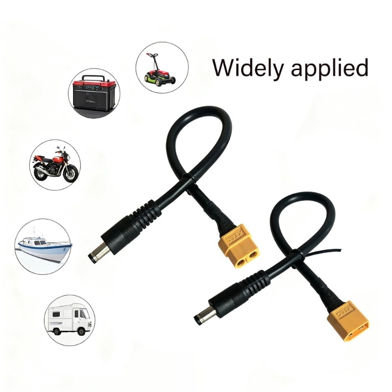 XT60H Para DC5521 Carregamento Energia DC5 5 X 2 1 Mm Conector 15AWG Fio Alimentação Portátil UAV FPV