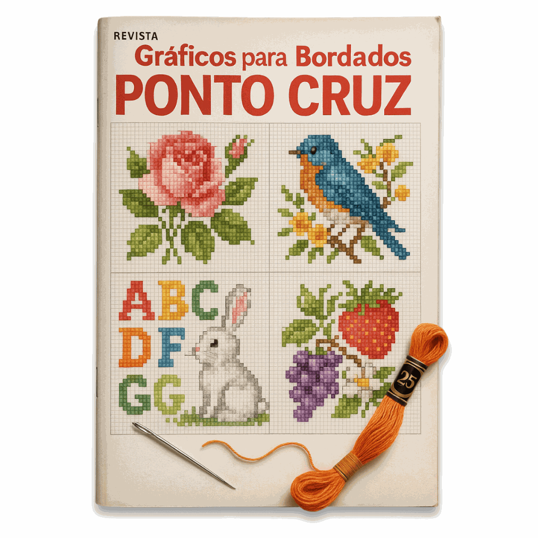 Revista de Gráficos para bordados Ponto cruz.