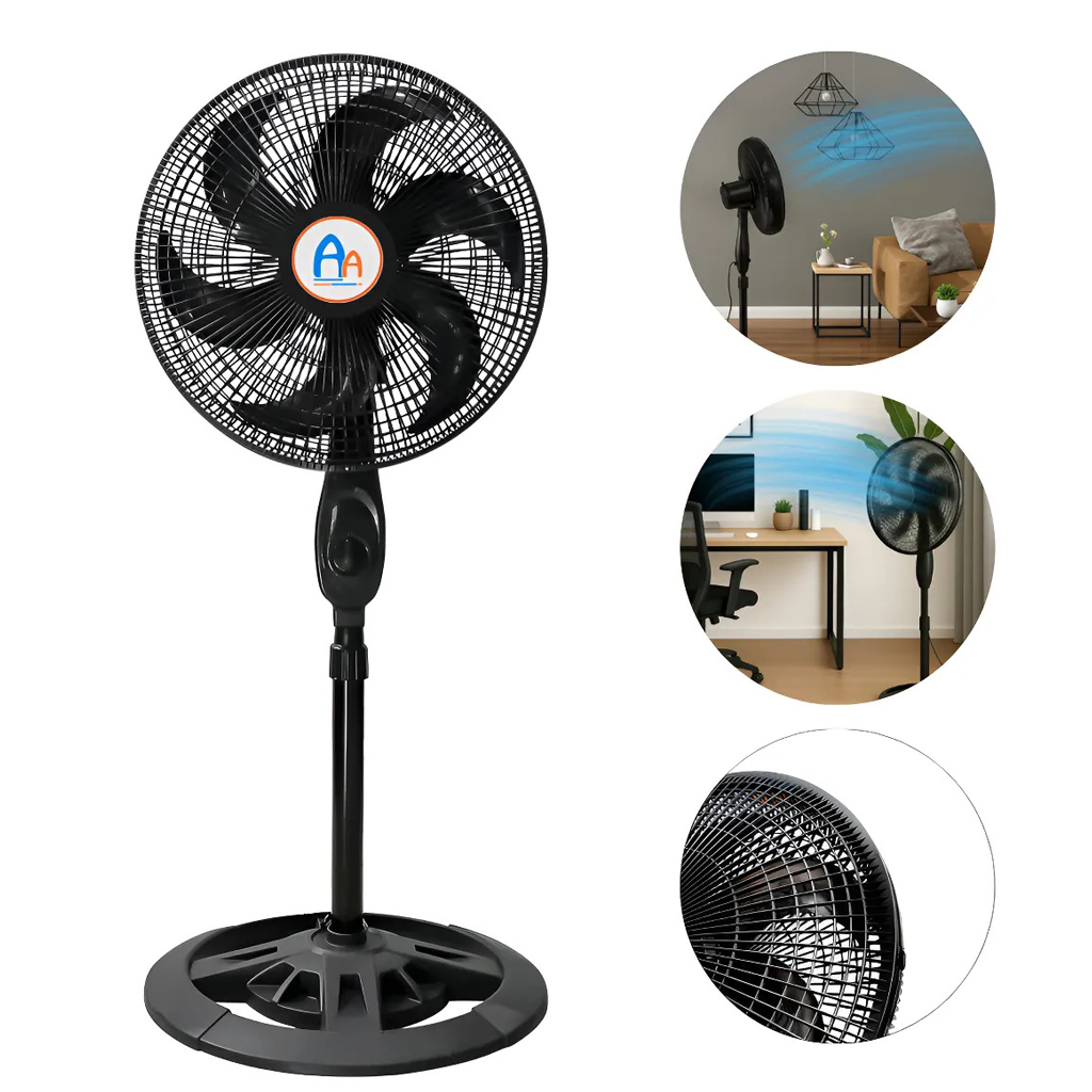 Ventilador de Coluna Grande 6 Pás 75W 3 Velocidades 110V Altura Ajustável 110–130 cm