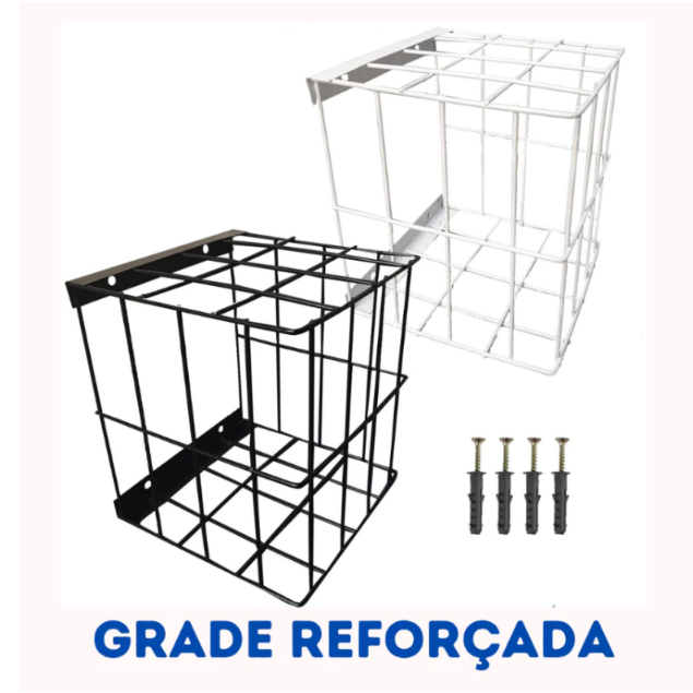 Grade De Proteção Tipo Gaiola Para Câmera De Segurança Cftv Quadrada Reforçada