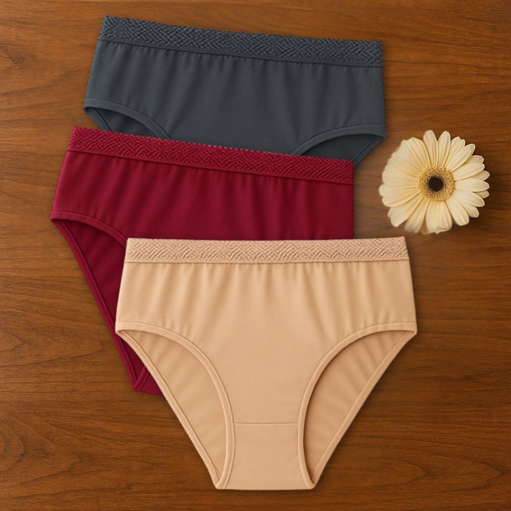 Kit 5 e 3 Calcinha Plus size Cintura Alta  Micro Fibra Forro 100 % Algodão