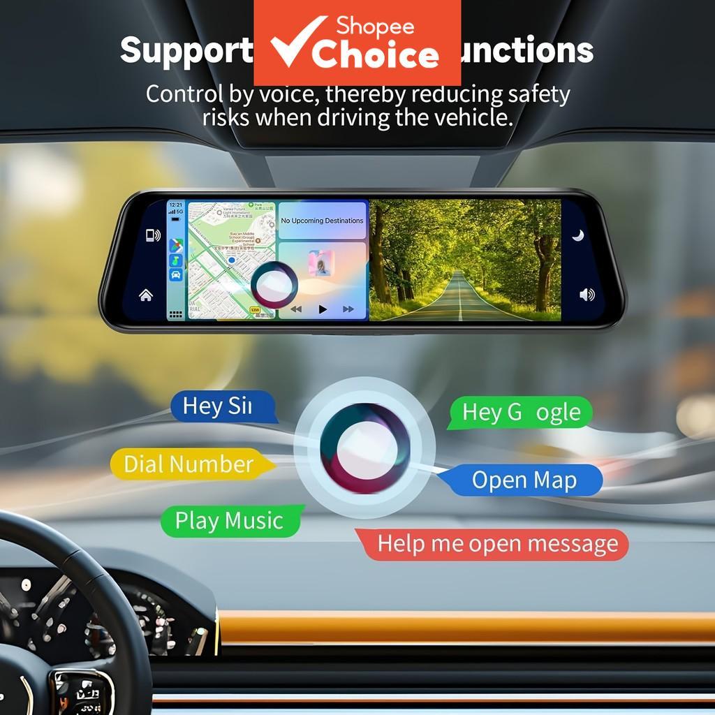 Pionray 4k Dash Cam de Lente Dupla com WIFI e GPS Adas para Gravação de Carro