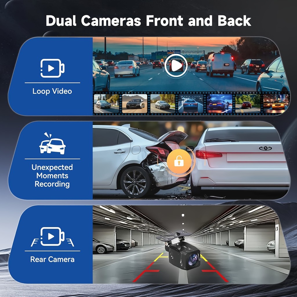 Pionray 4k WIFI Gps Adas Gravador De Carro Dianteiro E Traseiro De 2 Canais Dash Cam