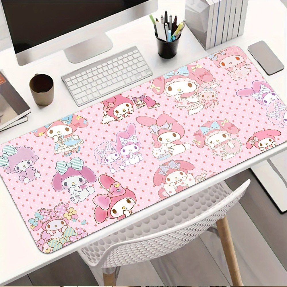 Tapete de Mouse e Mesa My Melody Rosa Pastel Kawaii Cinnamoroll Fofo Cute
