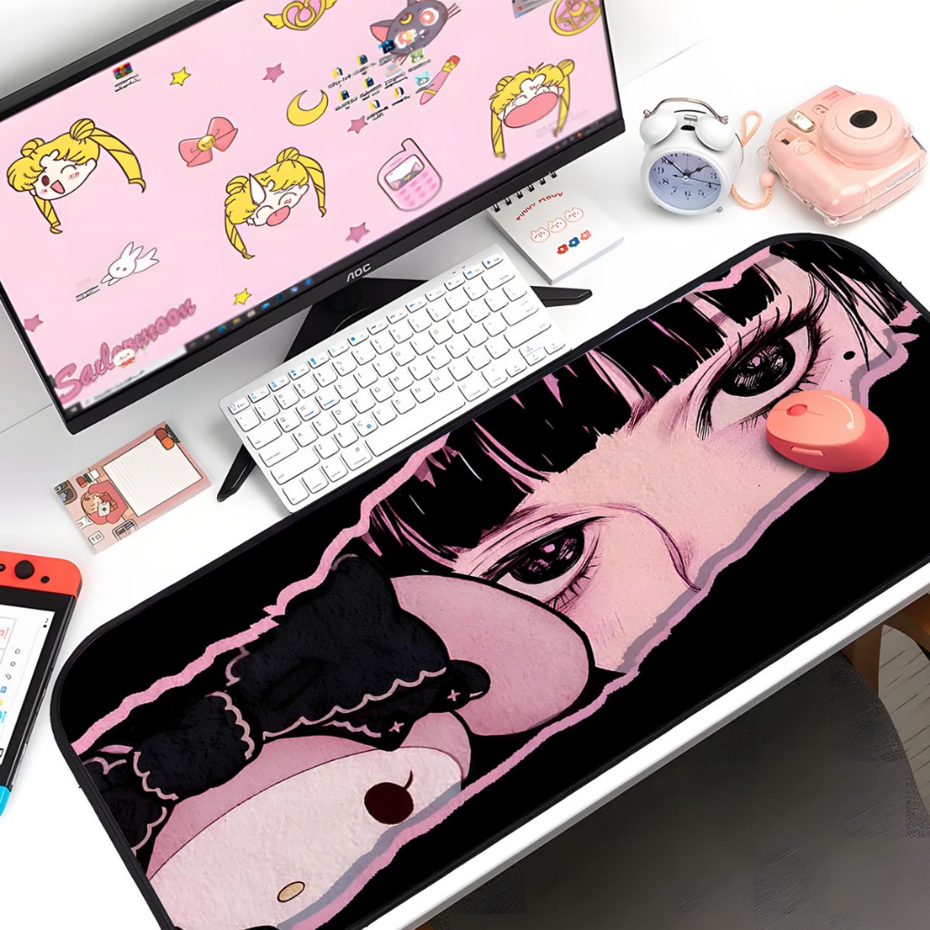 Mousepad Meninas Góticas Vários Tamanhos Tapete P/Desktop Modelos Cute Girls Kitty