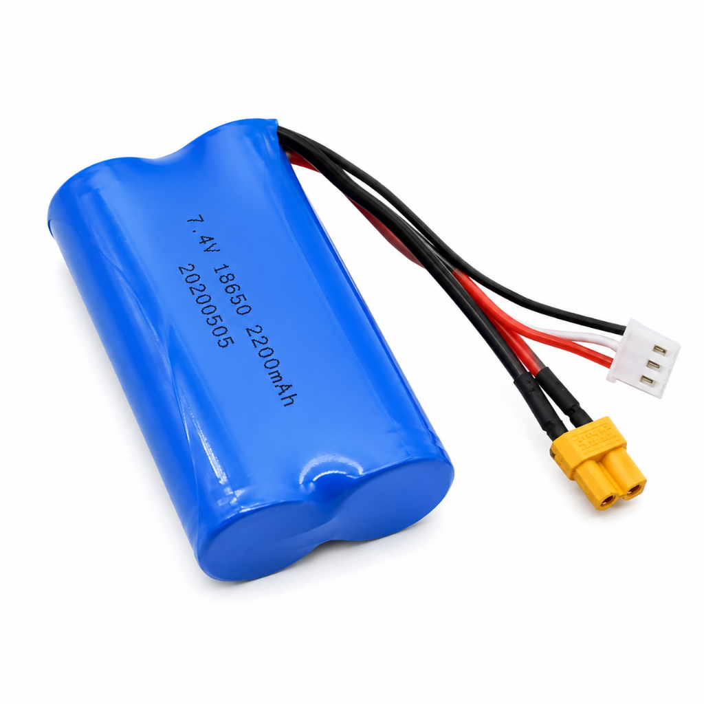 Battery Para Huina Escavadeira 18650 2200mAh Conector XT30 AMARELO
