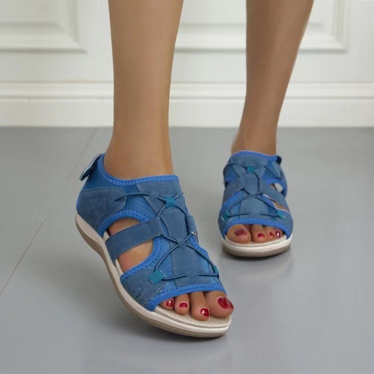 Women's Round Toe Flat Breathable Sandals, Plus Size