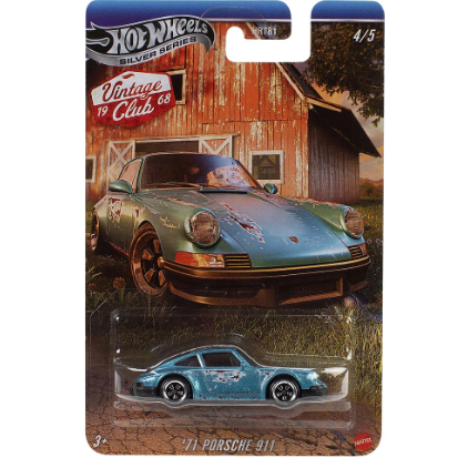 🏁✨ HOT WHEELS SILVER SERIES – 1968 VINTAGE CLUB ‘71 PORSCHE 911 | JKY34 ✨🏁