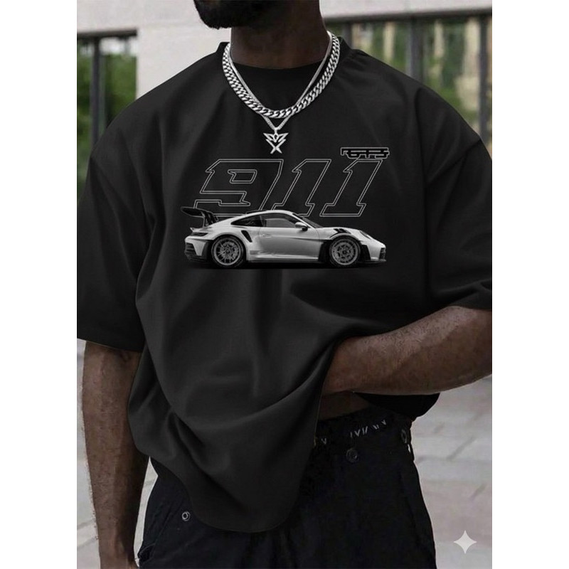 Camiseta Porsche 911 GT3 RS Blusa Carro Esportivo Unissex Algodão Premium Streetwear