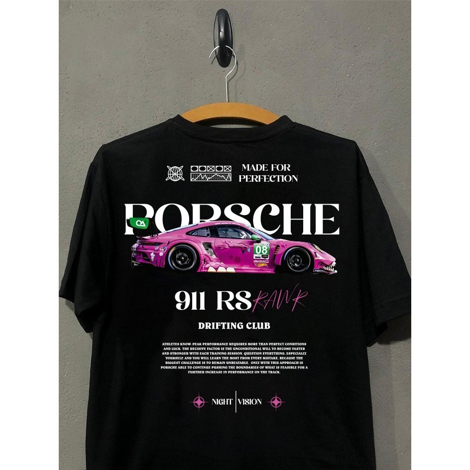 Camiseta 911 gt3 rs 100% Algodão fio 30.1 StreetWear Carro Corrida unissex