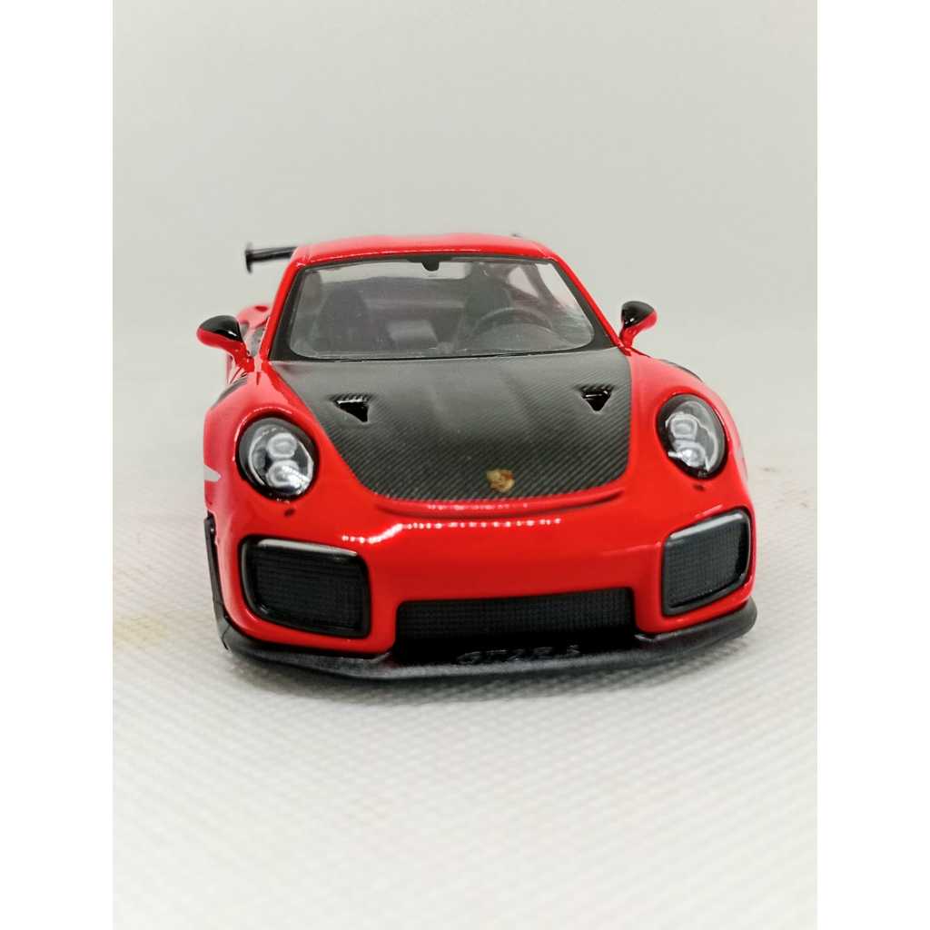 Miniatura 1ª Linha Porsche 911 GT2 RS Kinsmart 1:36 metal Diecast colecionável